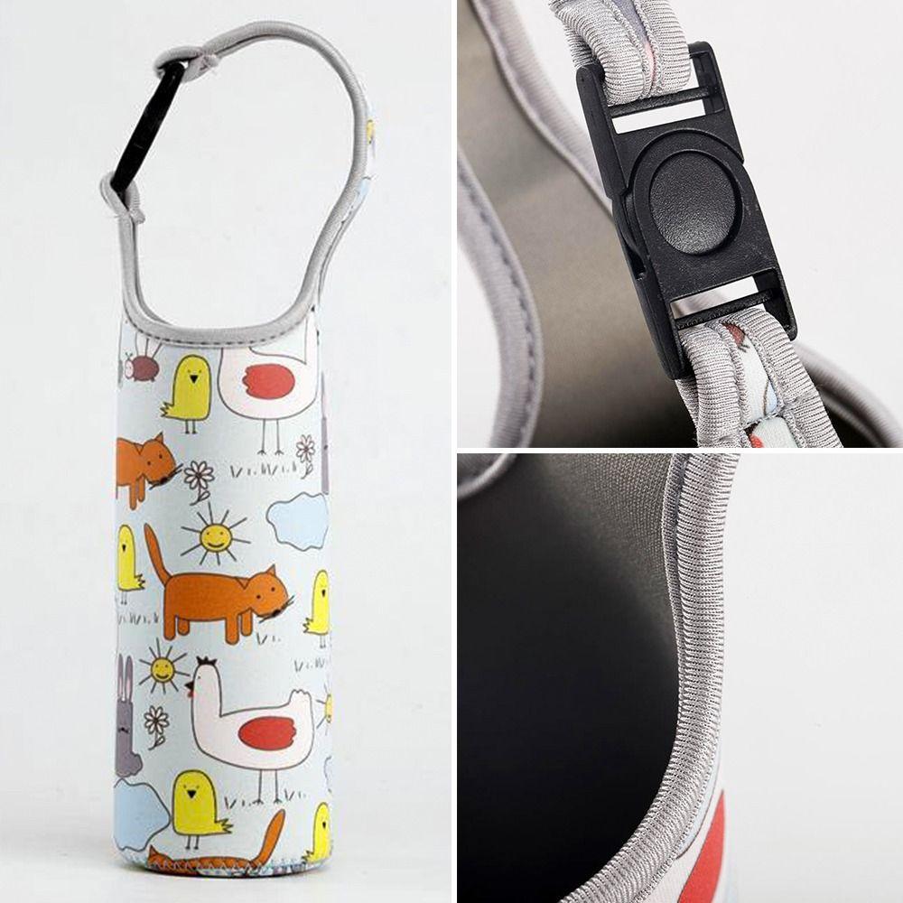 Soft Handle Design Water Bottle Cover Fashion Cup Carrier Pouch  Outdoor Sport Camping Accessories
