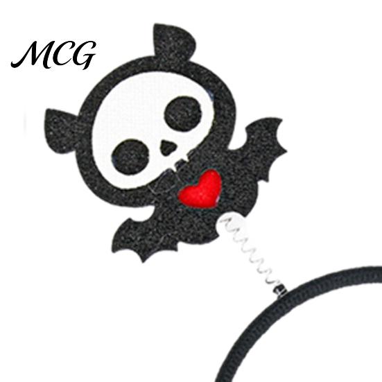 Festive Halloween Decoration Headband for Kids Adults, Glitter Pumpkin Bat Ghost Adjustable Hairband Skull Hair Accessories Cosplay Dress Up