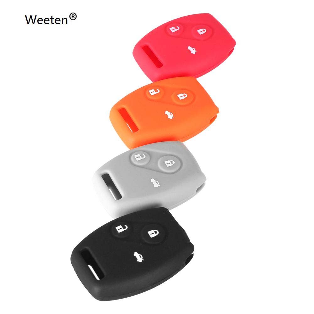Силиконовый чехол для ключей, чехол для смарт-ключей автомобиля, подходит для Honda 3 кнопки Accord CRV Civic FIT Pilot Yaris