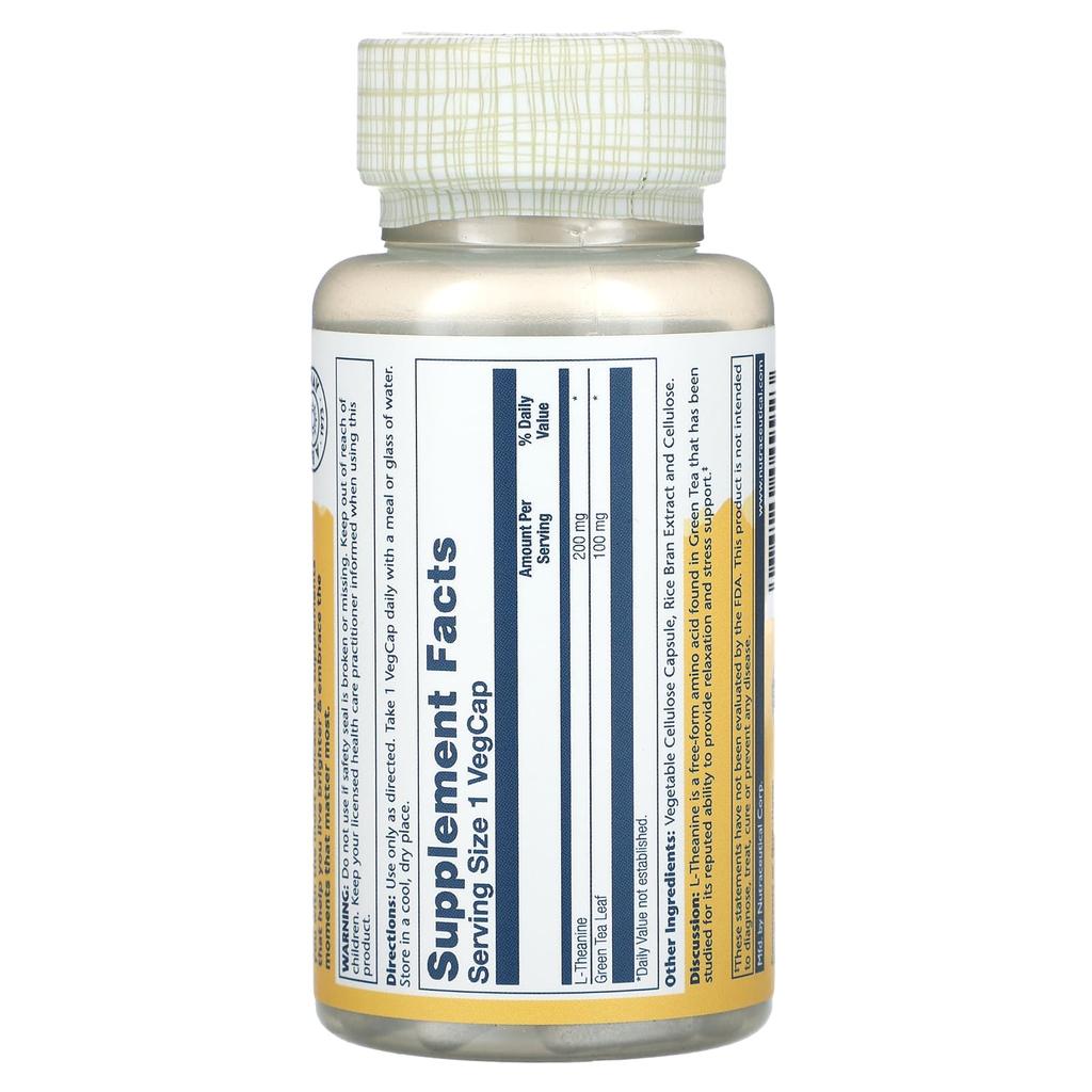L-Theanine with Green Tea, 200Mg, 45 Veggie Caps