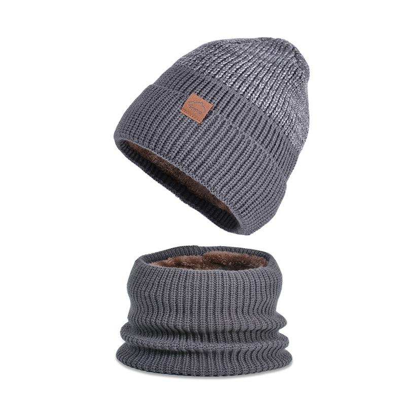 Зимняя уличная морозостойкая шапка, шарф, костюм, бархатная теплая вязаная шапка, велосипедная шерстяная шапка с защитой ушей