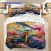 Flowers and Insects Pattern Bedding Quilt Set Quilt Cover Pillowcase Home Decoration Birthday Gift (1 * duvet cover + 2 * pillowcase, without core)