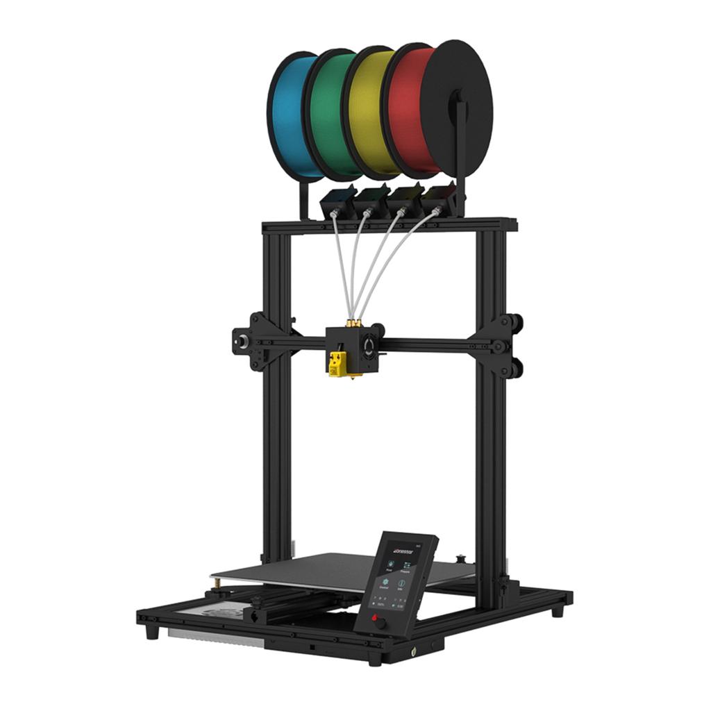 ZONESTAR Z8PM4 PRO FDM 3D принтер 300x300x400 мм область построения 4IN1OUT полностью металлический экструдер смешанный цвет