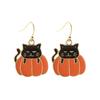 Halloween Earrings Skull Spider Pumpkin Ghost Black Cat Spooky Funny Women Jewelry