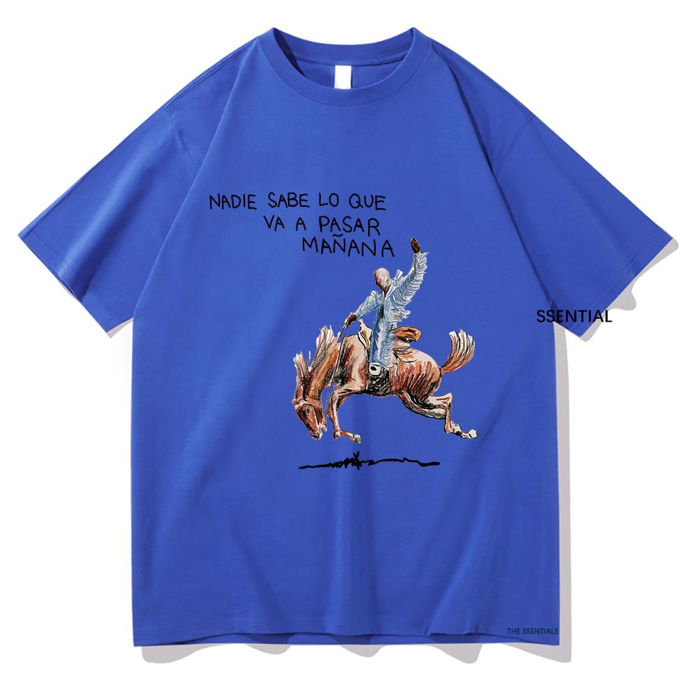Bad Bunny Nadie Sabe T Shirt Vintage Un Preview Men Women Aesthetic T-Shirt Unisex High Quality Cotton Tees Funny Shirt