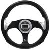 Daikei Rally RS Steering Urethane Black Silver with Timer Horn (Daiei Sangyo) (300mm Diameter) Wheel, Leather, Spokes, Grips, Button, RS-30