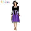 Halloween Pirates of the Caribbean Cosplay Adult Female Noble Purple Dress Pirate Suit