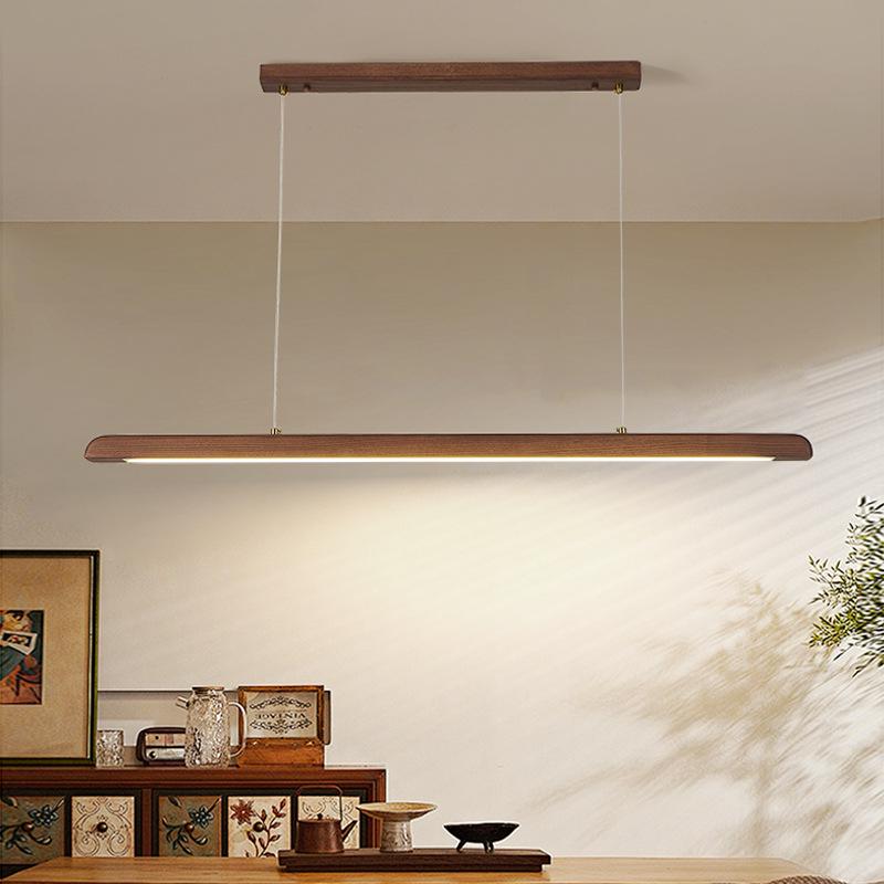 White Ash Solid Wood Zen Chandelier for Dining Room, Tea Room, Bar Counter, or Office Desk