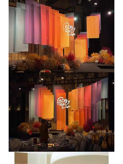 Custom Wedding Gradient Chiffon Backdrop Drapes for Stage Decoration