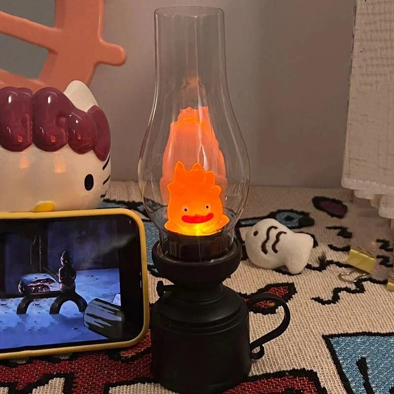 Винтажный светильник пламени Casifa, ночные огни с героями мультфильмов, аниме, пламя, керосиновая свеча, атмосферный свет, декор, украшение для дома и вечеринки