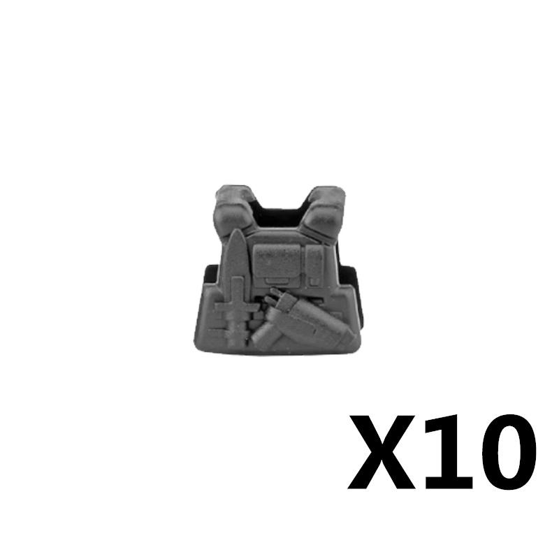 MOC Военная Фигурка Аксессуары Строительные Блоки Альфа Шлем SWAT Жилет Рюкзак Наколенники Оборудование Ночного Видения Кубики Игрушка K017