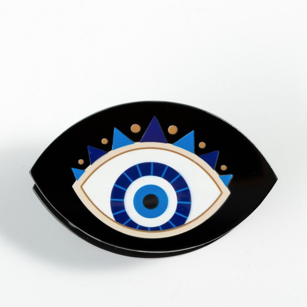 Kroean Style Blue Demon Eye Hair Claw Ponytail Holder Hair Clip Blue Devil's Eye Shark Clip Girls