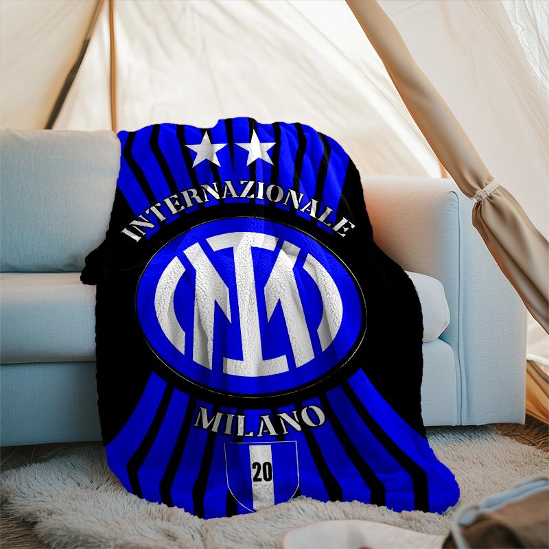 1PC F.C. Internazionale Milano Printed Soft Flannel Blanket Throw for Adult Bedroom Living Room Sofa Camping Travel Fan gifts Christmas Gifts