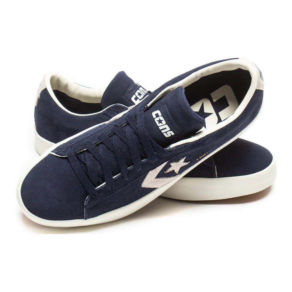 Converse CONS Pro Leather Vulc Pro Suede Low Obsidian Unisex Sneakers Blue Egret A02954C