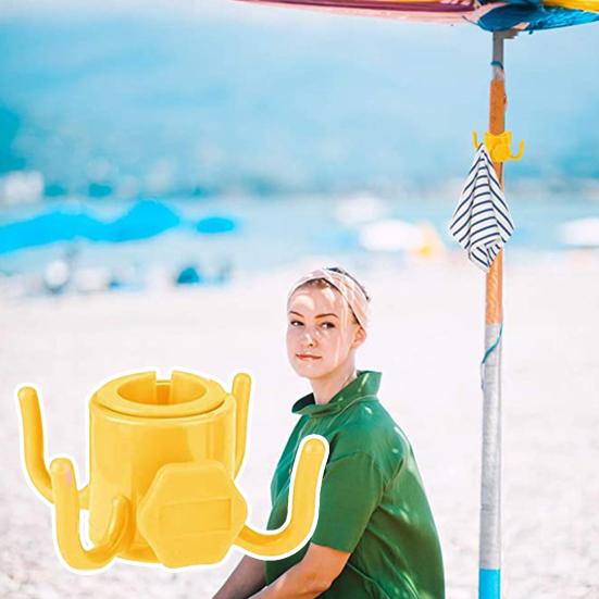 Parasol Hook Stable Portable Hard Wear-resistant Versatile Space-saving Multicolor Four Feet Beach Umbrella Hook Outdoor Supply