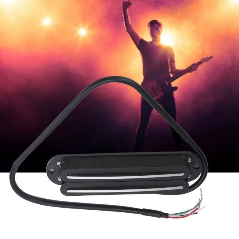 11K Dual Hot Rail Humbucker Pickup Ceramic Magnet ABS Electric Guitar AccessoriesBlack Silver Rail