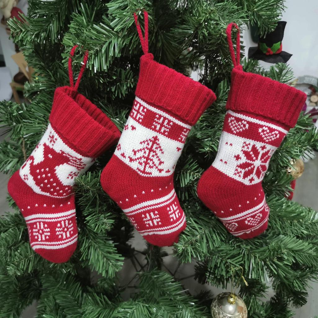 Christmas Decorations Embroidered Socks Gift Bags Christmas Decoration Pendants