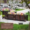 Hualongdun Carbonized Solid Wood Outdoor Planter Box