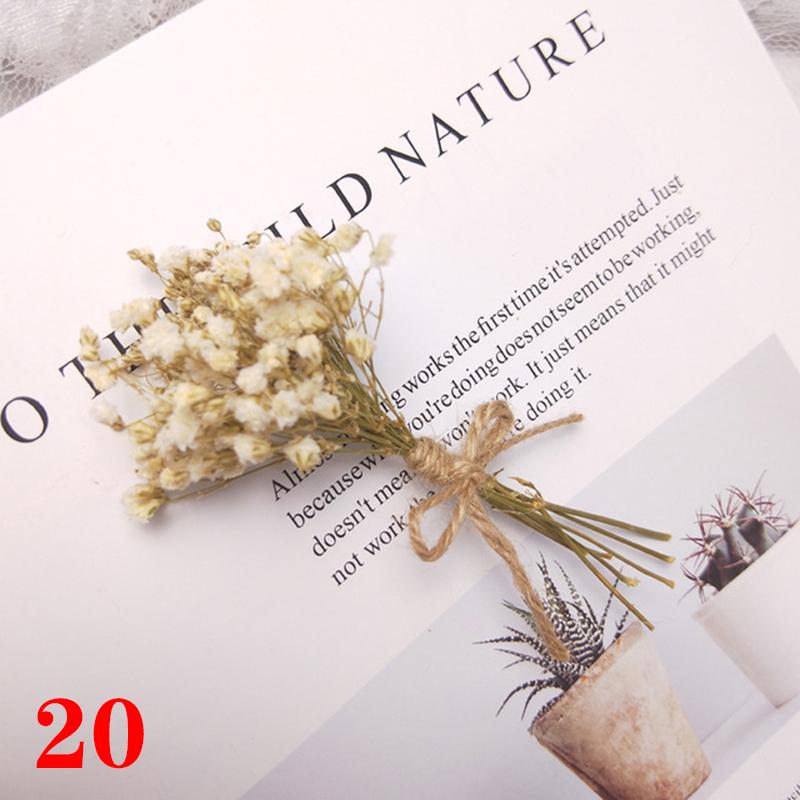 1 букет растений из гипсофилы, пампасной травы, мини-натурального букета из сушеных цветов, настоящая роза