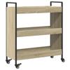Kitchen Trolley in Sonoma Oak 70 x 30 x 82 cm Engineered Wood