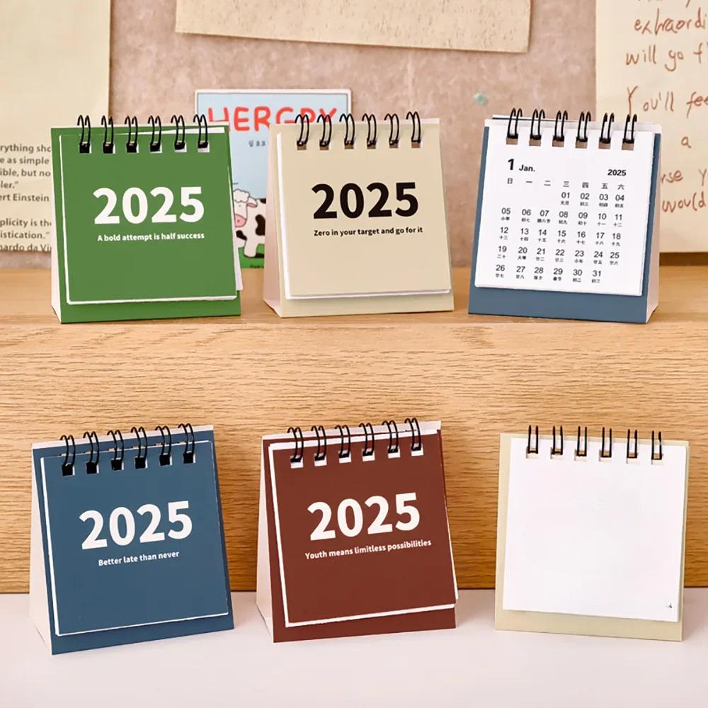 2024.8.-2025.12 Calendar Simple Mini Desk Calendar Kawaii To Do List Daily Schedule Table Planner Home Office Stationery Supplies