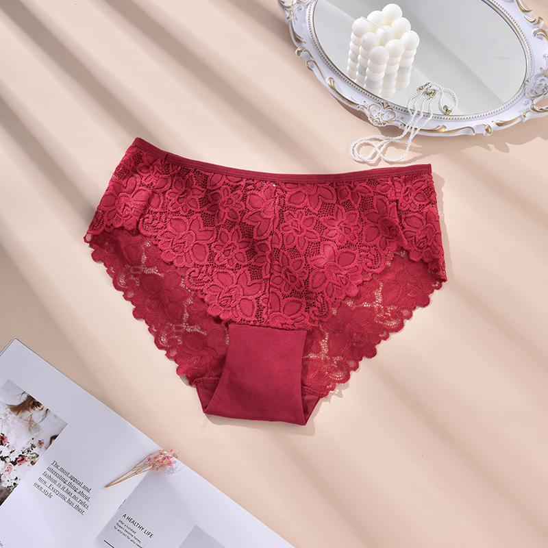 Women's Large Size Lace Briefs High Elastic Seamless Panties XL-4XL Women's Underwear