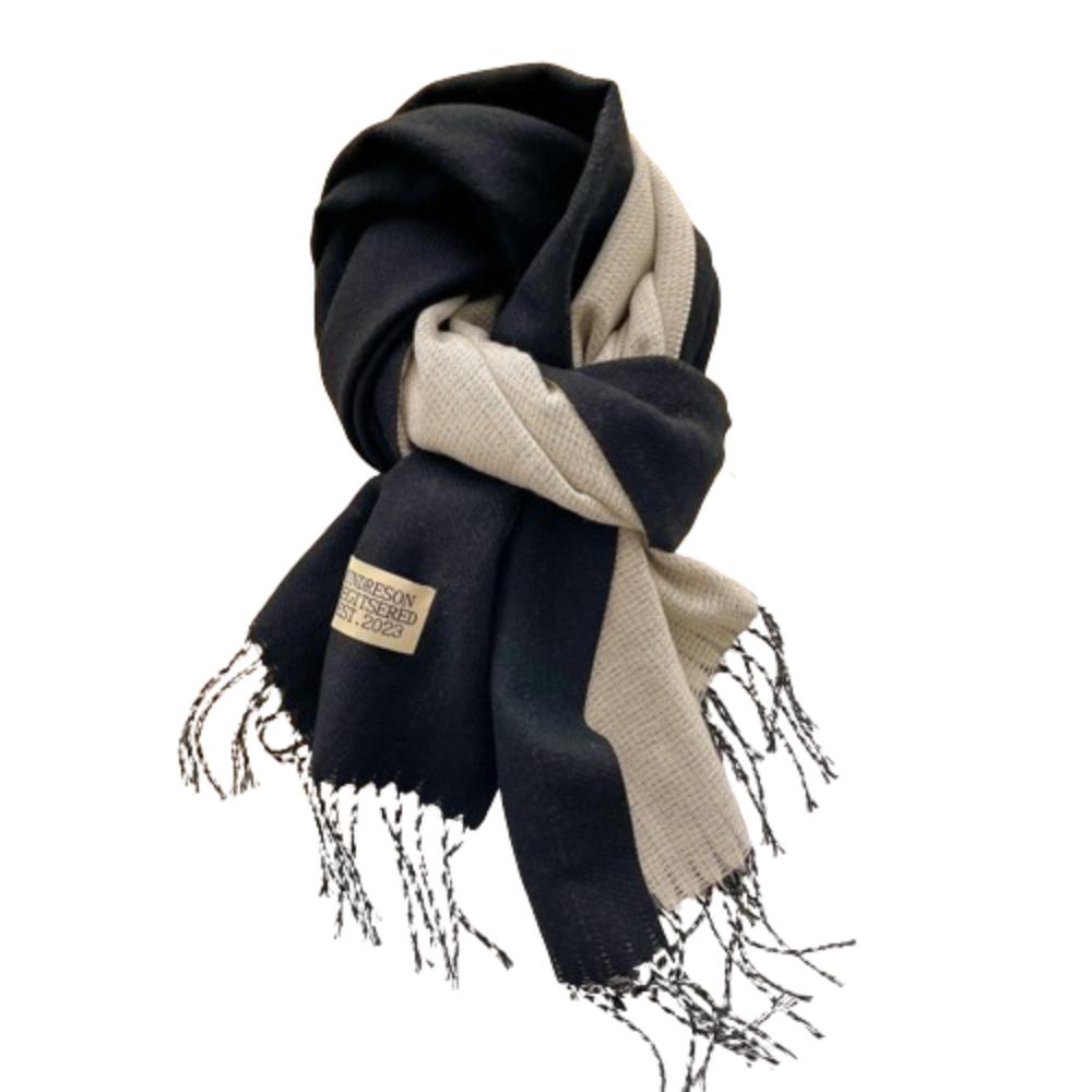 Warm Imitation Wool Scarf Two-sided Winter Long Shawl Classic Cashmere Shawl  Autumn Winter
