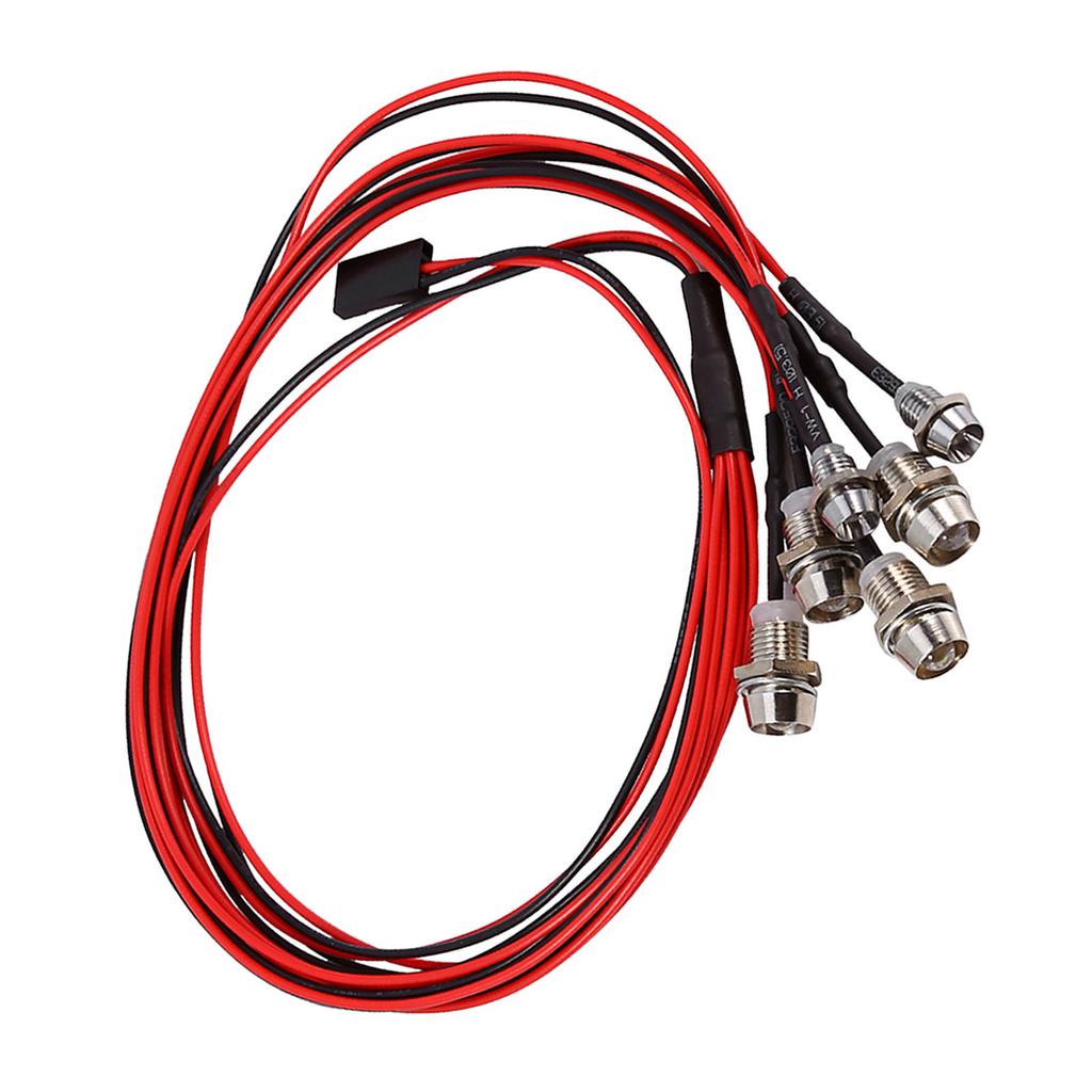 6 светодиодов 3-7 В комплект фар задних фонарей для модели автомобиля грузовика с дистанционным управлением 1/10 диаметр светодиода 5 мм/3 мм