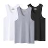 Men's Pure Cotton Sweat-Absorbent White Sports Vest for Summer
