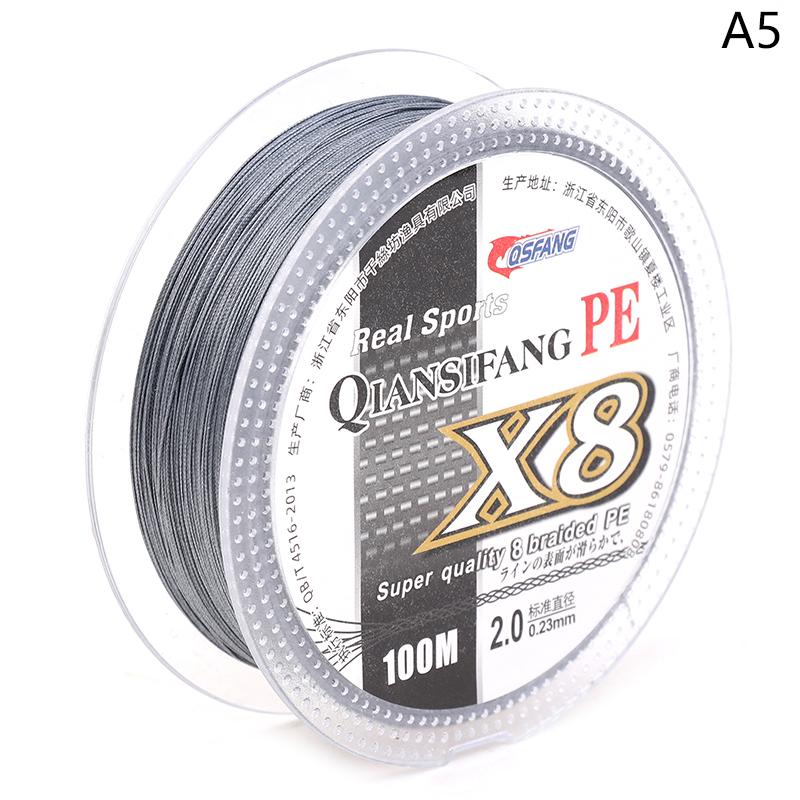 100М 8 Прядей Плетеный ПЭ Рыболовный Шнур Мультифиламентная Прочная Леска Долговечная Леска для Путешествий Морской/Ручьевой Рыбалки