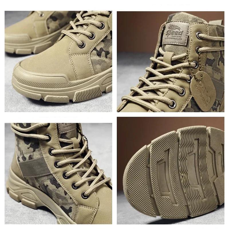 Высокие мужские ботинки FashionableBoots Outdoor Platform Desert Casual Comfortable Men's