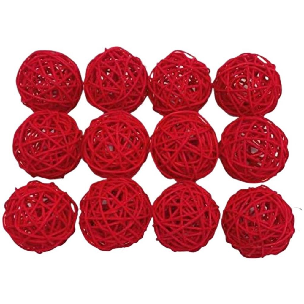 24Pcs Decorative Balls Wicker Rattan Balls 5CM for Vase Fillers Wedding Garden Hallway Party