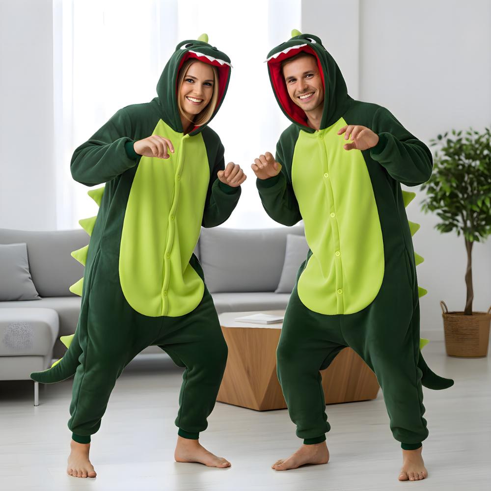 Piżama Onesie Kigurumi Kostium Przebranie Dinozaur Xxl: 185 - 195Cm