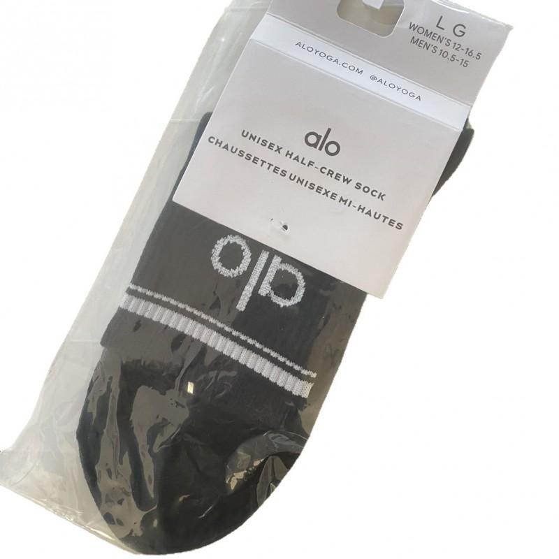 Alo Mid-Crew Sports Socks Men Women Breathable Mesh Cotton Yoga All Season