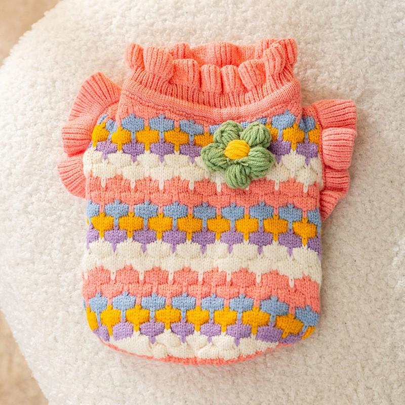 Осенне-зимняя теплая вязаная сумка для кошек, милый свитер для лысых кошек, плюшевая собака, чем медведь, одежда для домашних животных