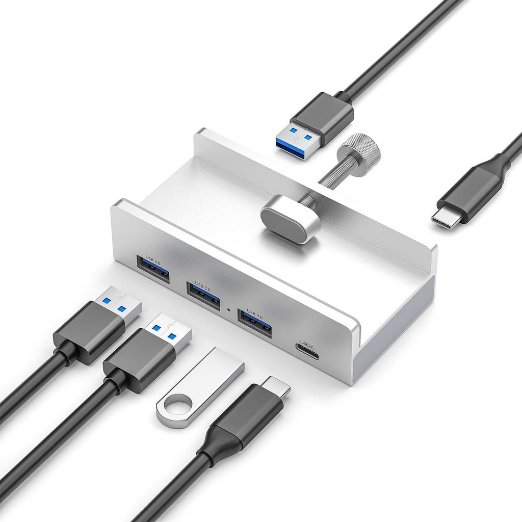 USB 3.0 HUB Зажим-клипса USB Разветвитель Адаптер Внешняя Мульти Док-станция Мульти-хаб Для iMac MacbookPro Настольного ПК Аксессуары