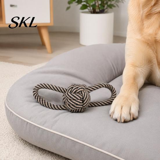 Tug of War Dog Toy Cotton Rope Toy, Flying Disc Interactive Fetch Knot Dental Cleaning Chew Tug-of-War for Large And Small Dogs Durable