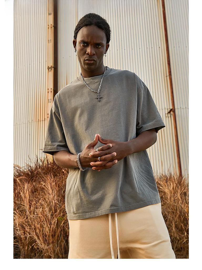 ARTIE Men's 2025 Heavy Washed Distressed Pure Cotton Loose T-shirt