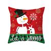 С Рождеством милый мультяшный снеговик с принтом лося, чехол для подушки, домашний декор для гостиной, дивана, квадратная подушка, наволочка