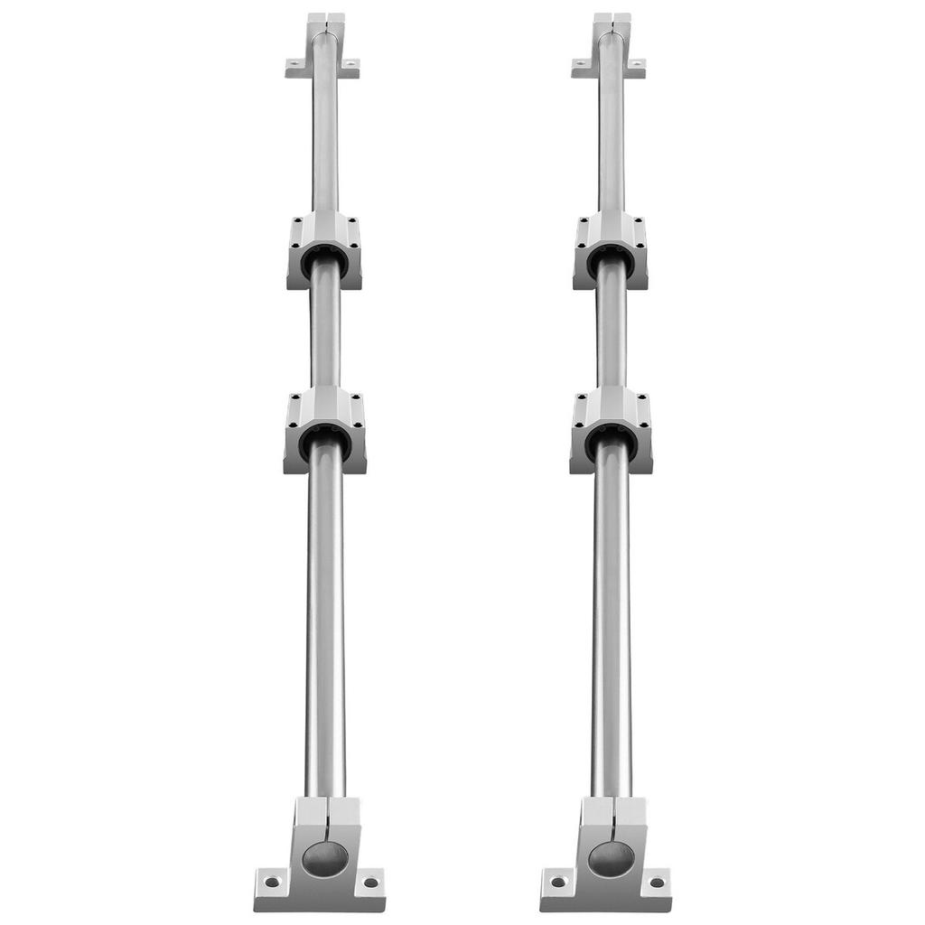 Linear Guide Rail Set, SFC20 1000mm, 2 PCS 39.4 in/1000 mm SFC20 Guide Rails 4 PCS SC20 Slide Blocks 4 PCS Rail Supports, Linear Rails and Bearings