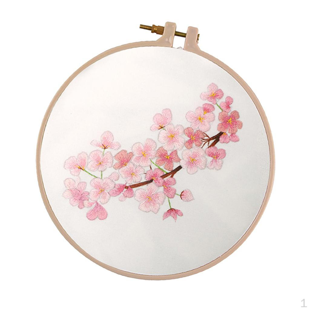 Набор для вышивания цветов своими руками с деревянными пяльцами, ремесло ручной работы