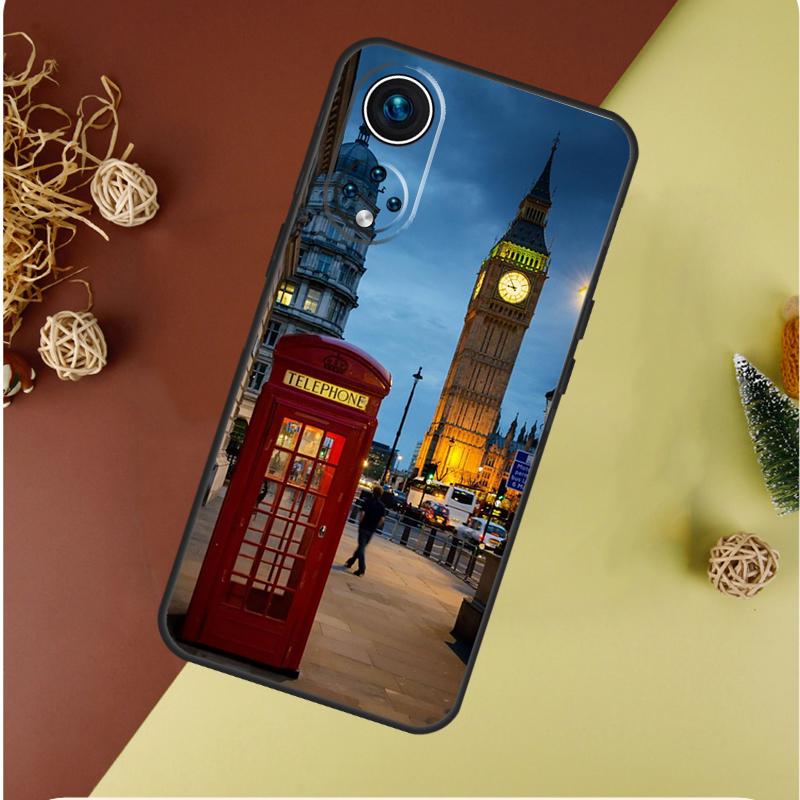 London Bus England Big Ben Case For Honor Magic 7 5 6 Pro Honor 200 Pro 50 70 90 Lite X9b X9a X8b X8a X8 X9 X9c Cover