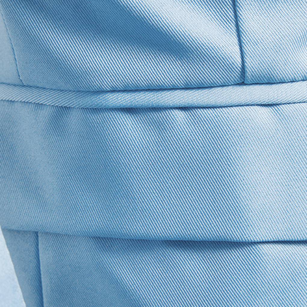 Классический мужской однотонный костюм на одной пуговице, приталенный пиджак, повседневные топы