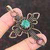Кулон с ограненным замбийским изумрудом, обернутый медной проволокой, крест, драгоценный камень, ювелирное изделие, уникальная подвеска ручной работы, медный крест, ювелирное изделие, подарок для нее
