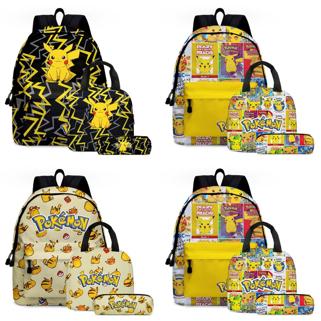 Trendy 2024 Oxford Cloth Backpack Set With Characters Print For Elementary Students