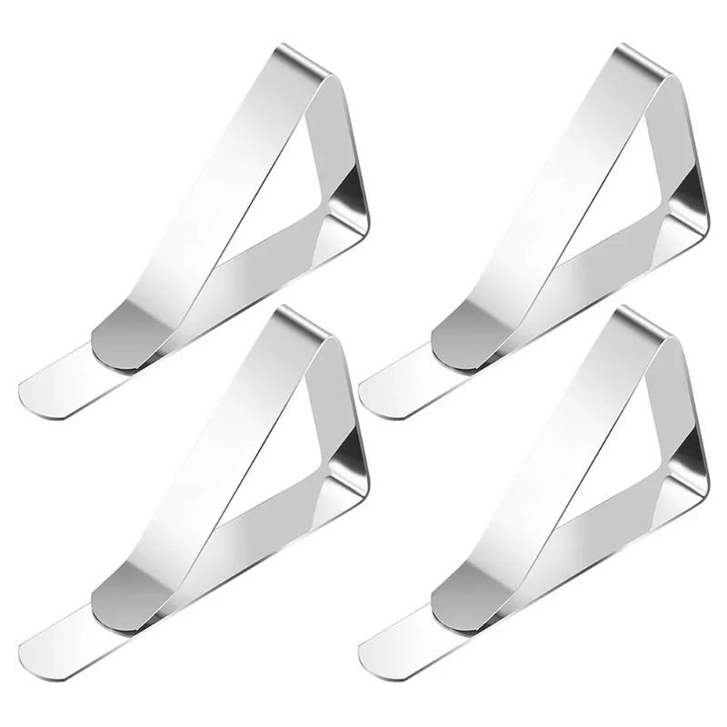 12 шт. Зажимы для скатерти-Зажимы для скатерти для пикника-Зажимы для покрытия скатерти из нержавеющей стали-Зажимы для стола для свадебной вечеринки