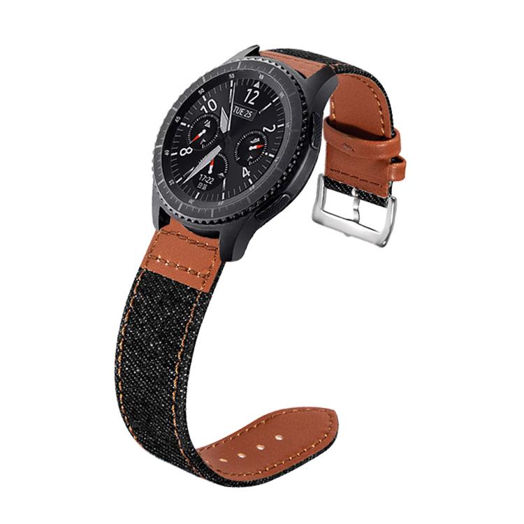 Аким Джинсовый ремешок Galaxy Watch Haven для Galaxy Watch 7/Fe/6/6 Classic/ 5/5 Pro/4/3/Active 2/Gear/S3/S2/Frontier/Sports