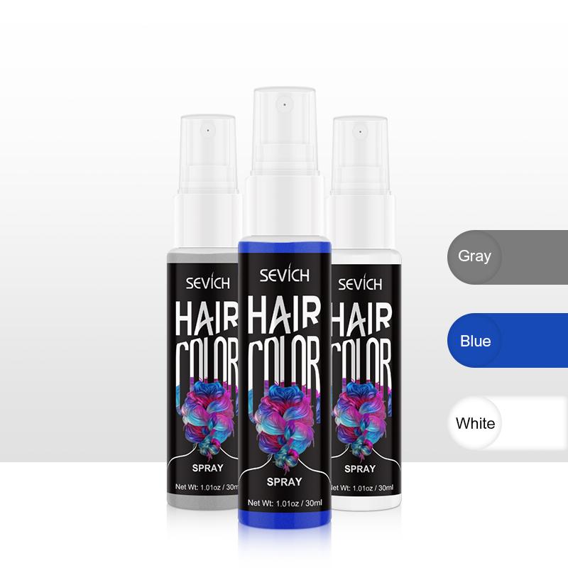 SEVICH 3 бутылки/компл. спрей для краски для волос, мгновенная краска для волос, средство для укладки волос, 30 мл, временная краска для волос, цвет, модный косметический макияж