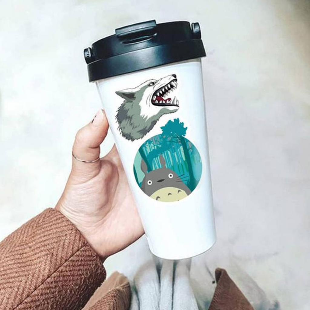 50 штук наклеек с японскими мультфильмами, милые наклейки с аниме Studio Ghibli, милые водонепроницаемые виниловые наклейки, гитары для ноутбуков, бутылки с водой, багаж, велосипеды