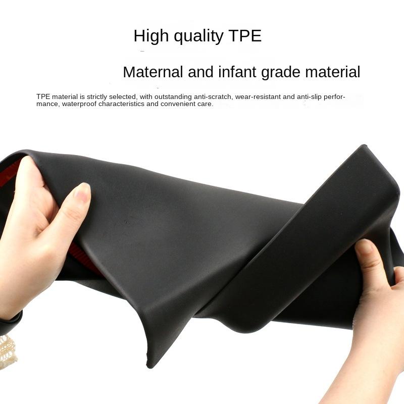 Door Frame Guards for Tesla Model 3 Highland TPE Suede Protective Plate Anti-kick Pad Car Center Column B-pillar Two-sided Guard